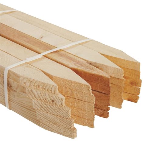 wooden survey stakes.